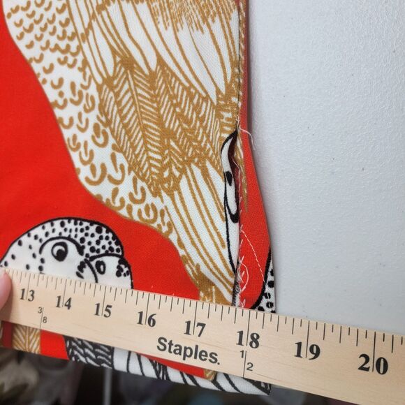 Vintage Hamilton Dallas Parrot Print Button Down Shirt Small Red Orange Gold Bir - Picture 16 of 16